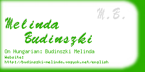 melinda budinszki business card